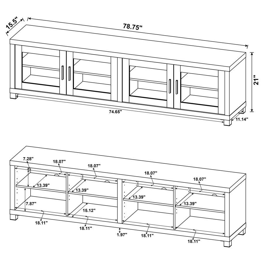Sachin - 4-Door Engineered Wood TV Stand by CoasterEssence | Bel Furniture