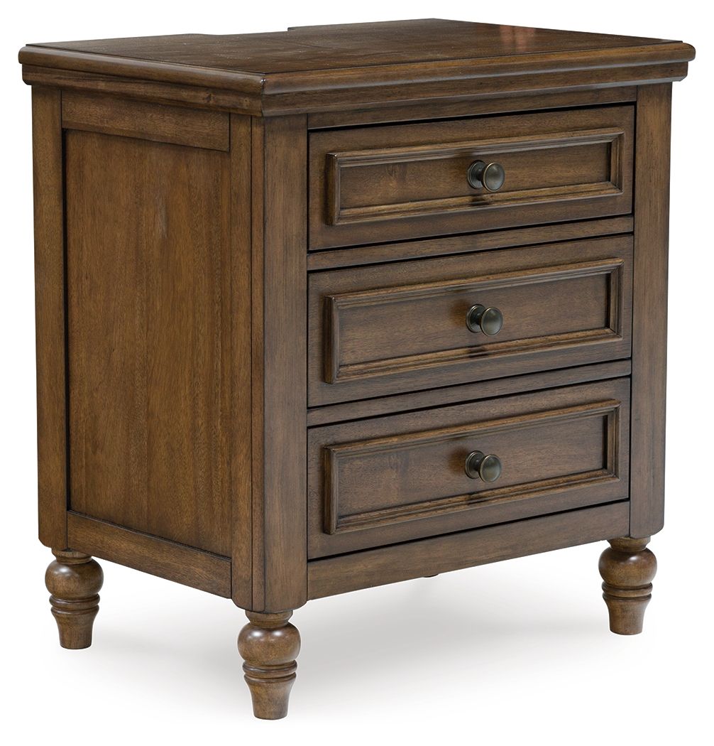Sturlayne - Brown - Three Drawer Night Stand by Benchcraft® | Bel Furniture