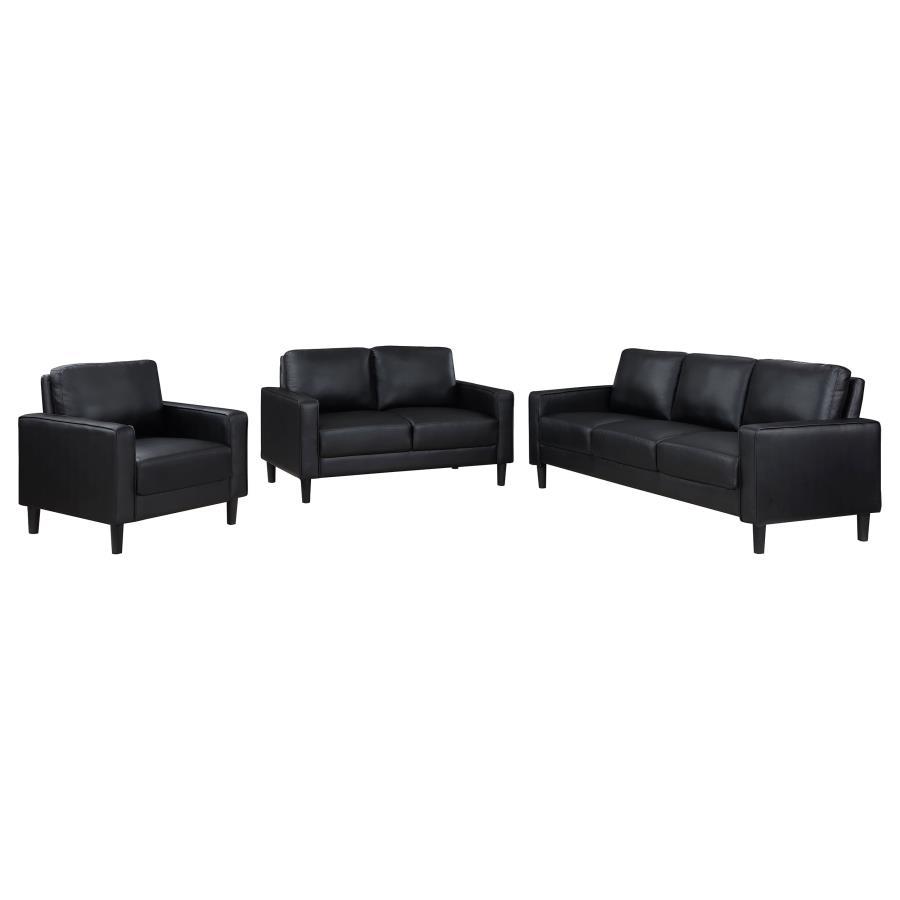 Ruth - Upholstered Track Arm Sofa Set by Coaster Fine Furniture | Bel Furniture