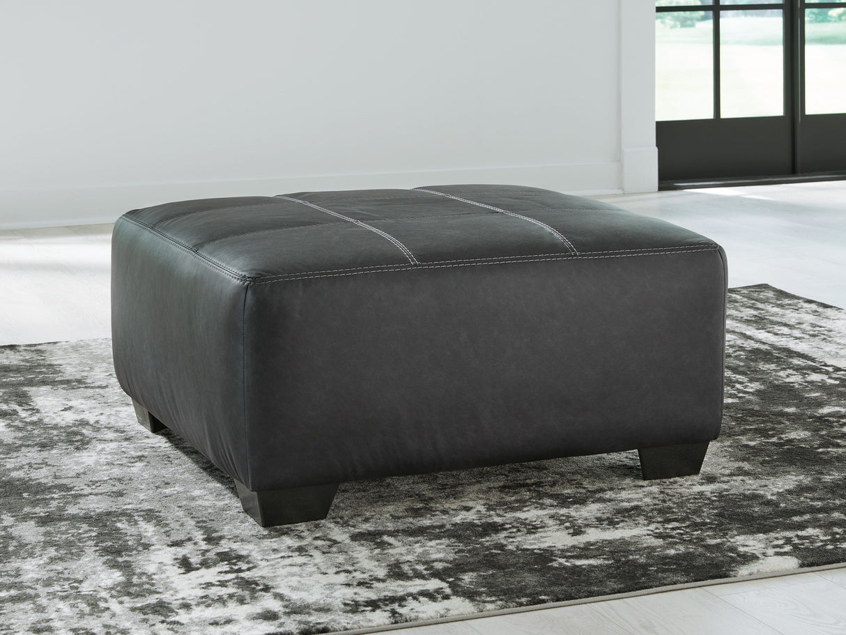 Brixley Pier - Graphite - Oversized Accent Ottoman by Benchcraft® | Bel Furniture