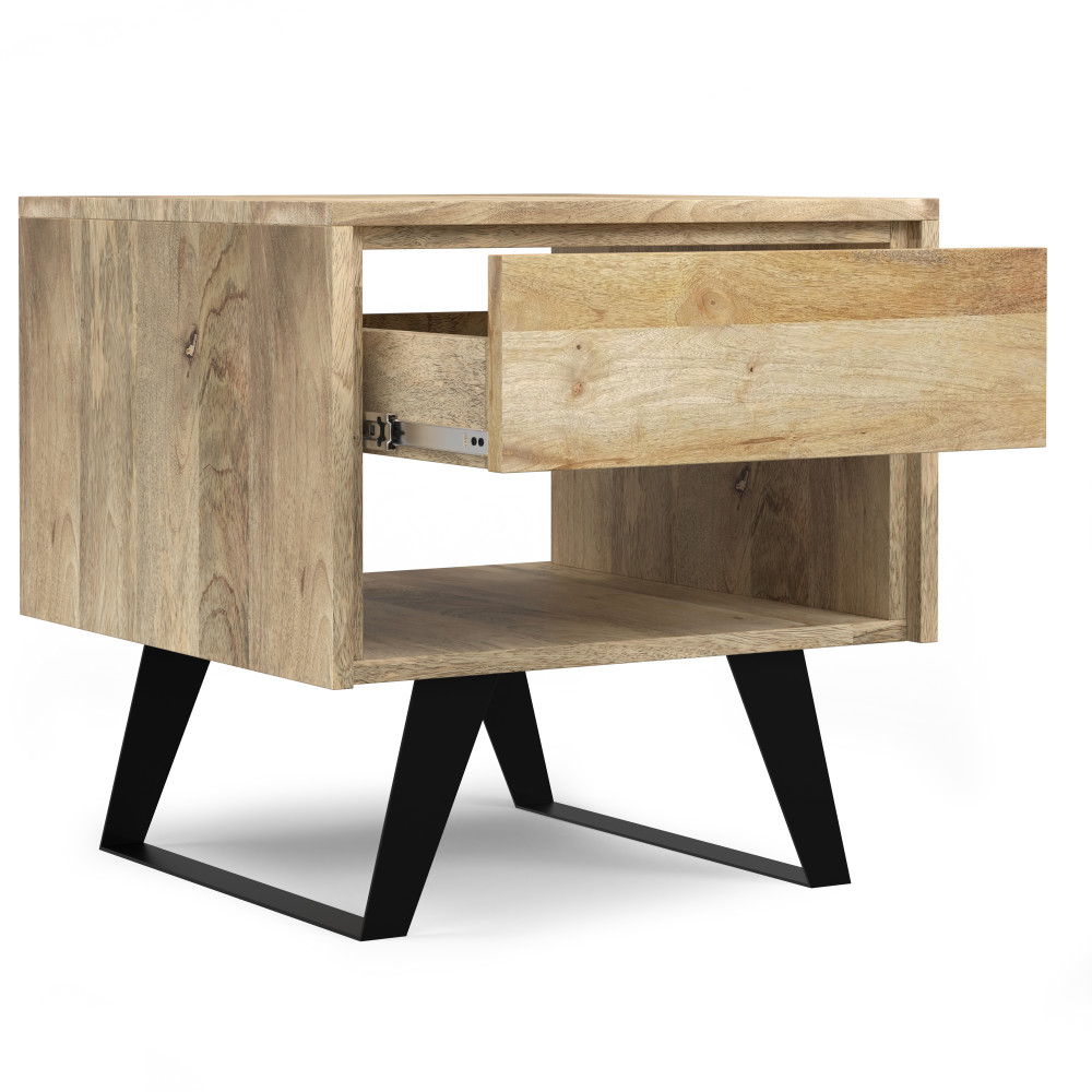 Lowry - Handcrafted End Table by Simpli-Home | Bel Furniture