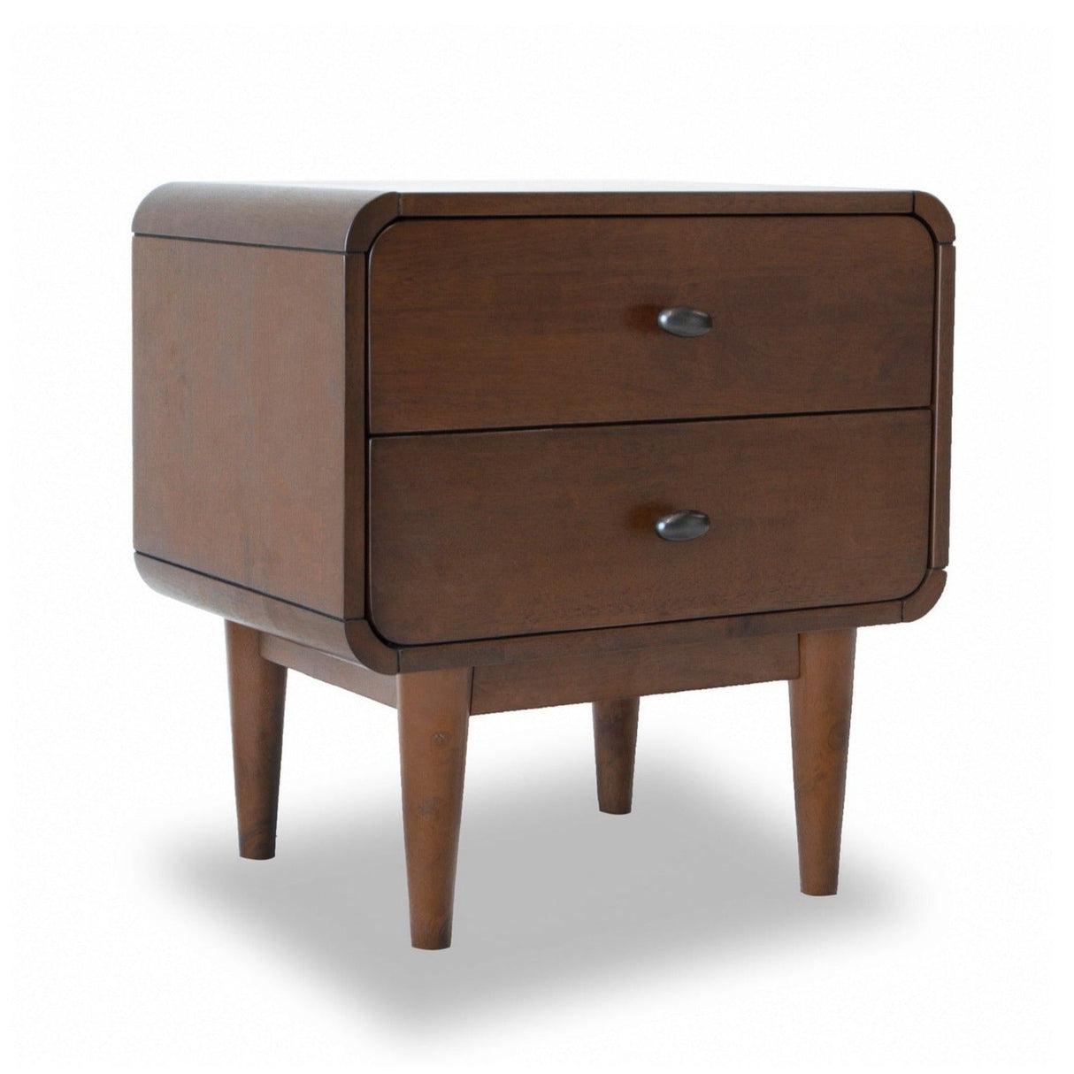 Alexa - Mid-Century Modern Style Night Stand - Brown by Ashcroft Furniture | Bel Furniture