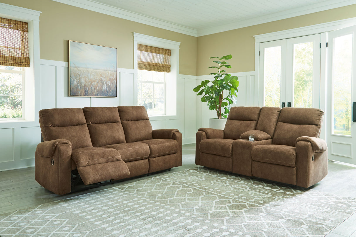 Edenwold - Reclining Living Room Set Dark Brown 2 Pc. Sofa, Loveseat by Signature Design by Ashley® | Bel Furniture
