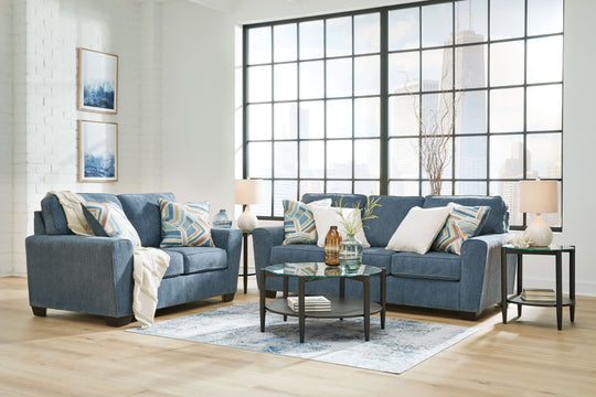 Cashton - Living Room Set Blue 2 Pc. Sofa, Loveseat by Signature Design by Ashley® | Bel Furniture