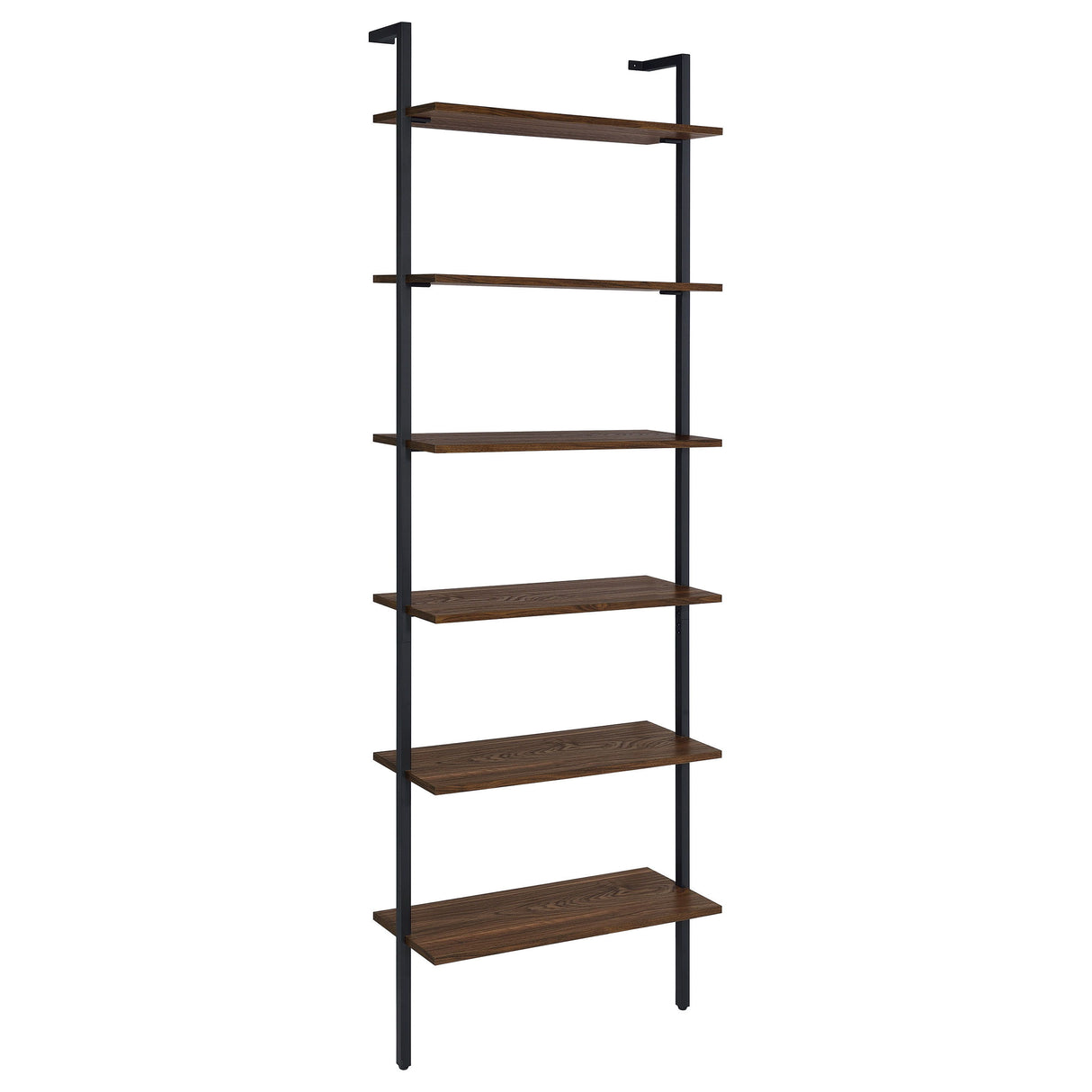 Owens - Wall Bookshelf Dark Brown 6 Shelves by Coaster Fine Furniture | Bel Furniture