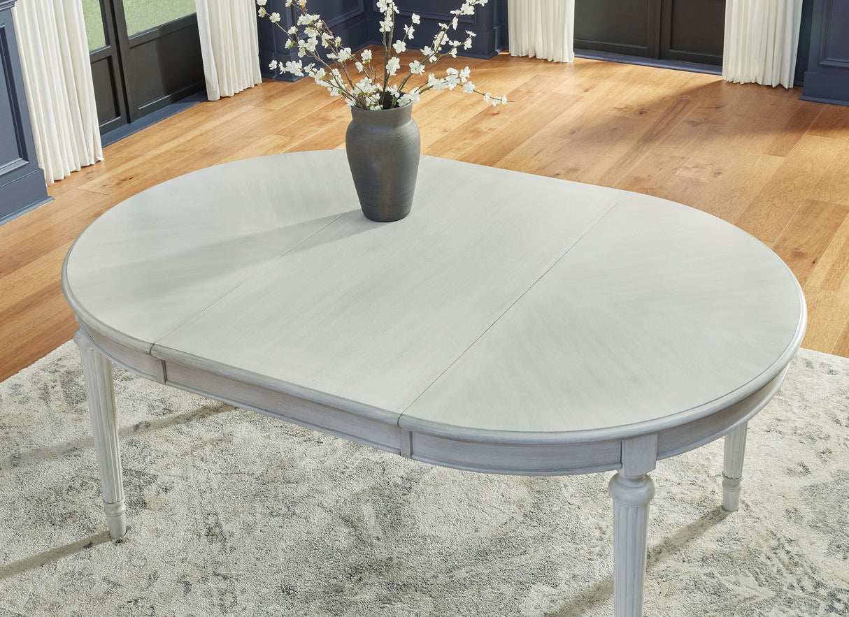 Montelaine - Antique White - Oval Dining Room Extension Table by Benchcraft® | Bel Furniture