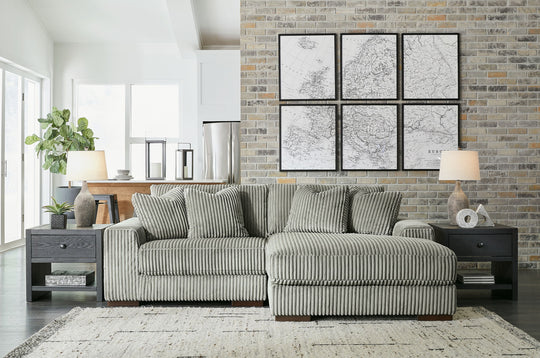 Lindyn - Sectional Pearl Silver 2 Pc. Left Arm Facing Corner Chair Sectional by Signature Design by Ashley® | Bel Furniture