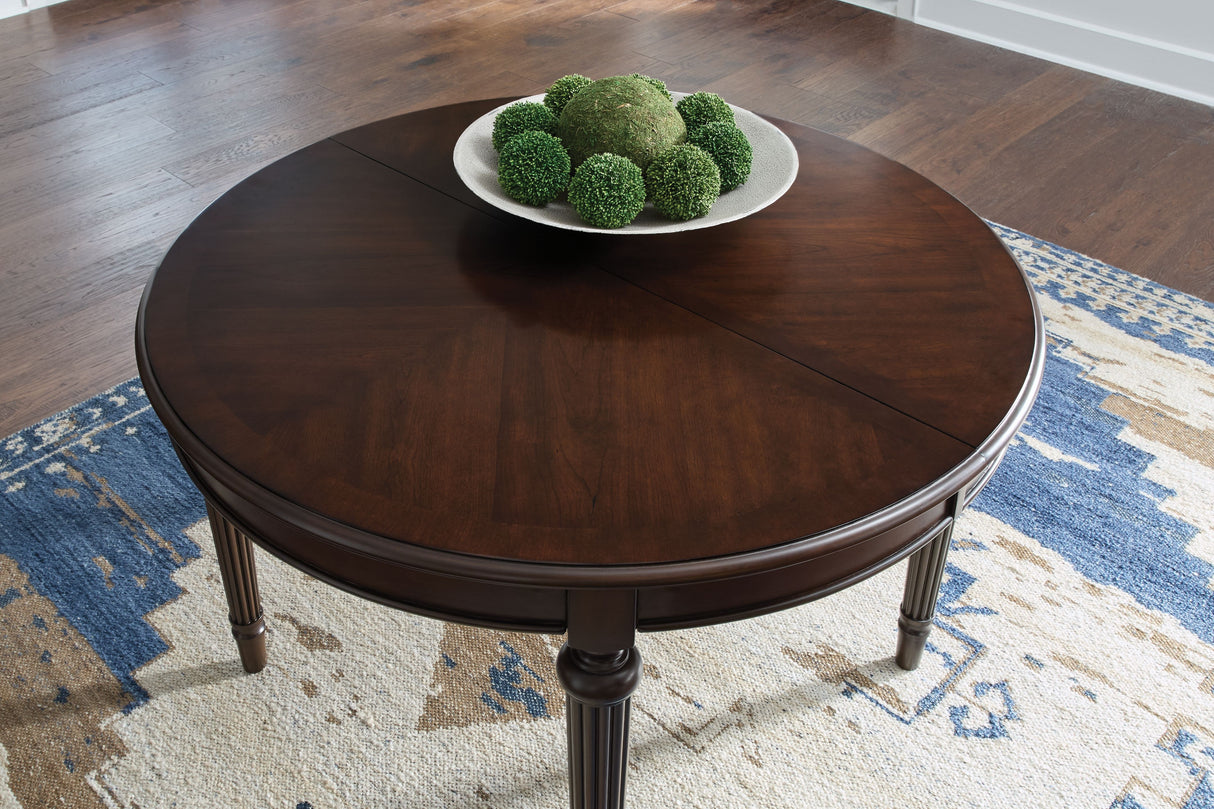 Lavinton - Brown - Oval Dining Room Extension Table by Signature Design by Ashley® | Bel Furniture