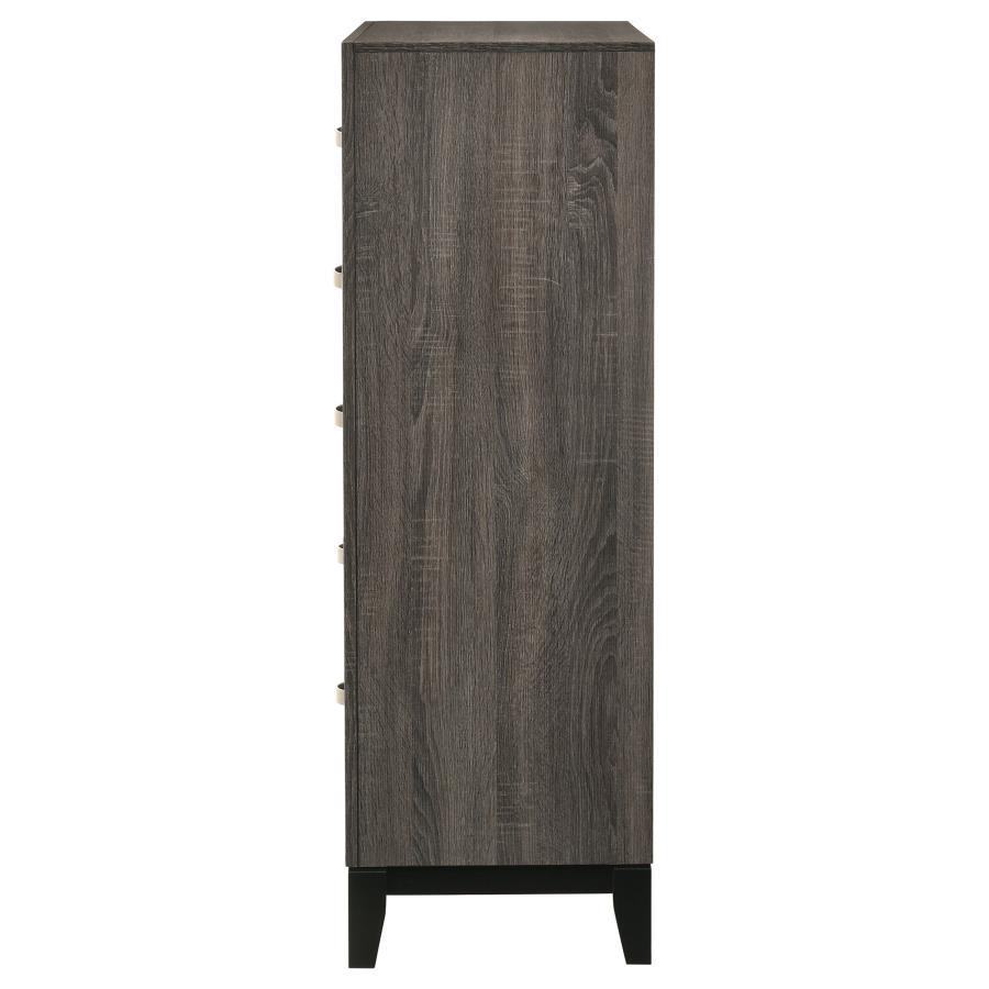 Watson - 5-Drawer Bedroom Chest - Gray Oak by CoasterEveryday | Bel Furniture