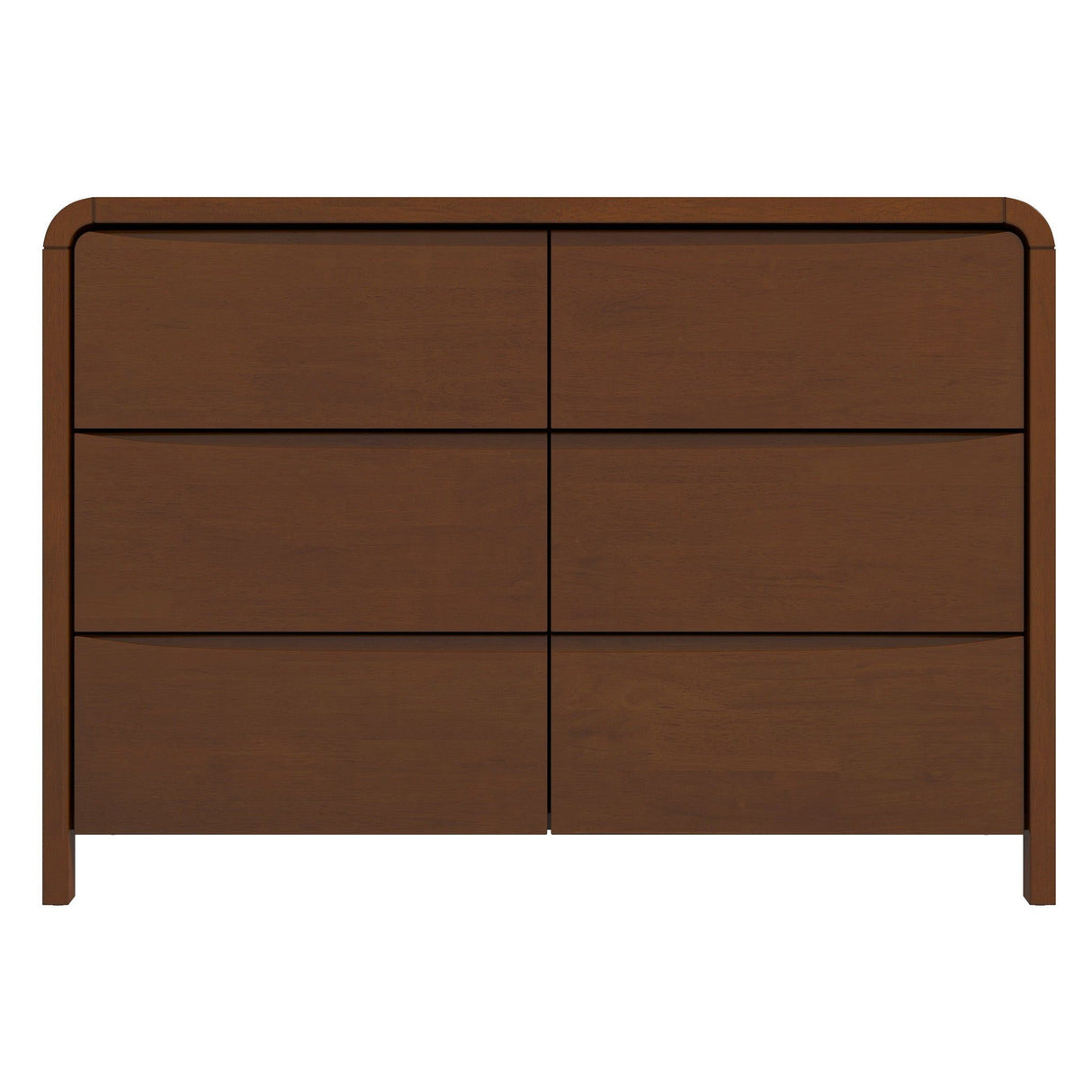 Lionel - Mid-Century Modern Solid Wood 6 Drawer Dresser - Brown by Ashcroft Furniture | Bel Furniture