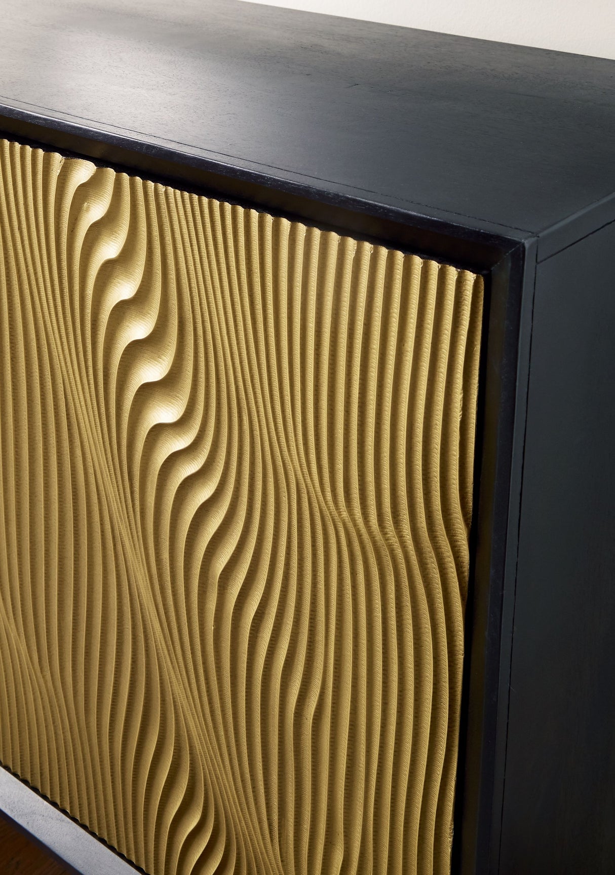 Tayner - Black / Gold Finish - Accent Cabinet by Signature Design by Ashley® | Bel Furniture