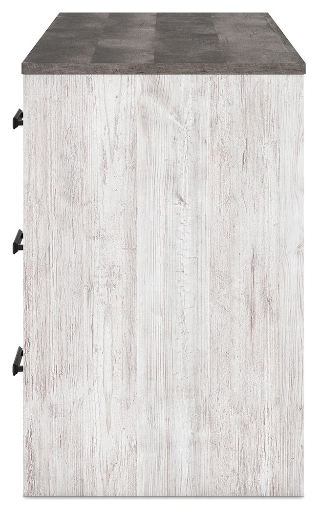 Shawburn - White / Dark Charcoal Gray - Home Office Desk by Signature Design by Ashley® | Bel Furniture