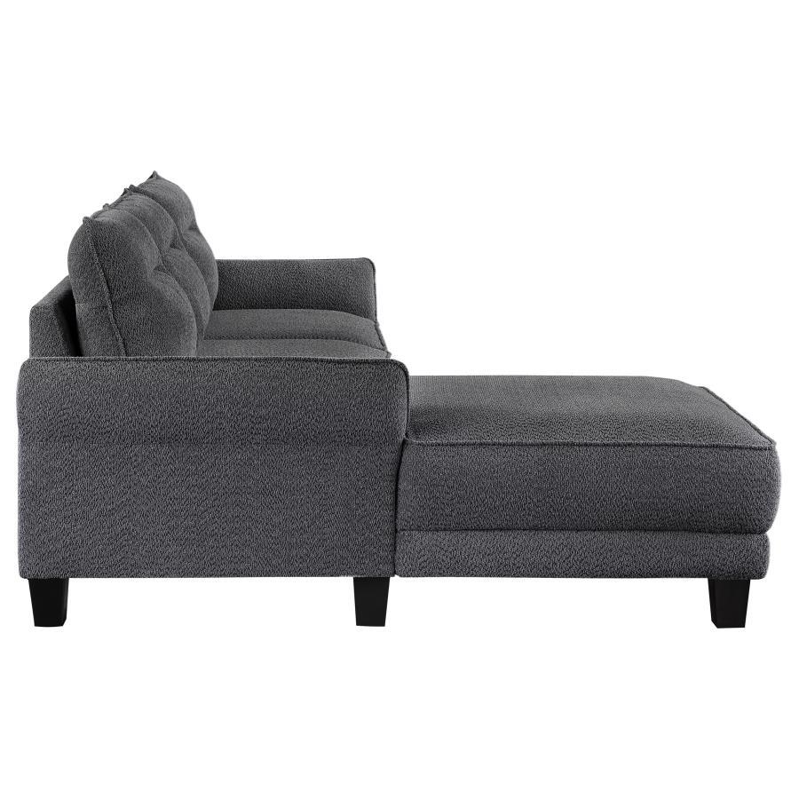 Caspian - Upholstered Curved Arm Chaise Sectional Sofa by Coaster Fine Furniture | Bel Furniture