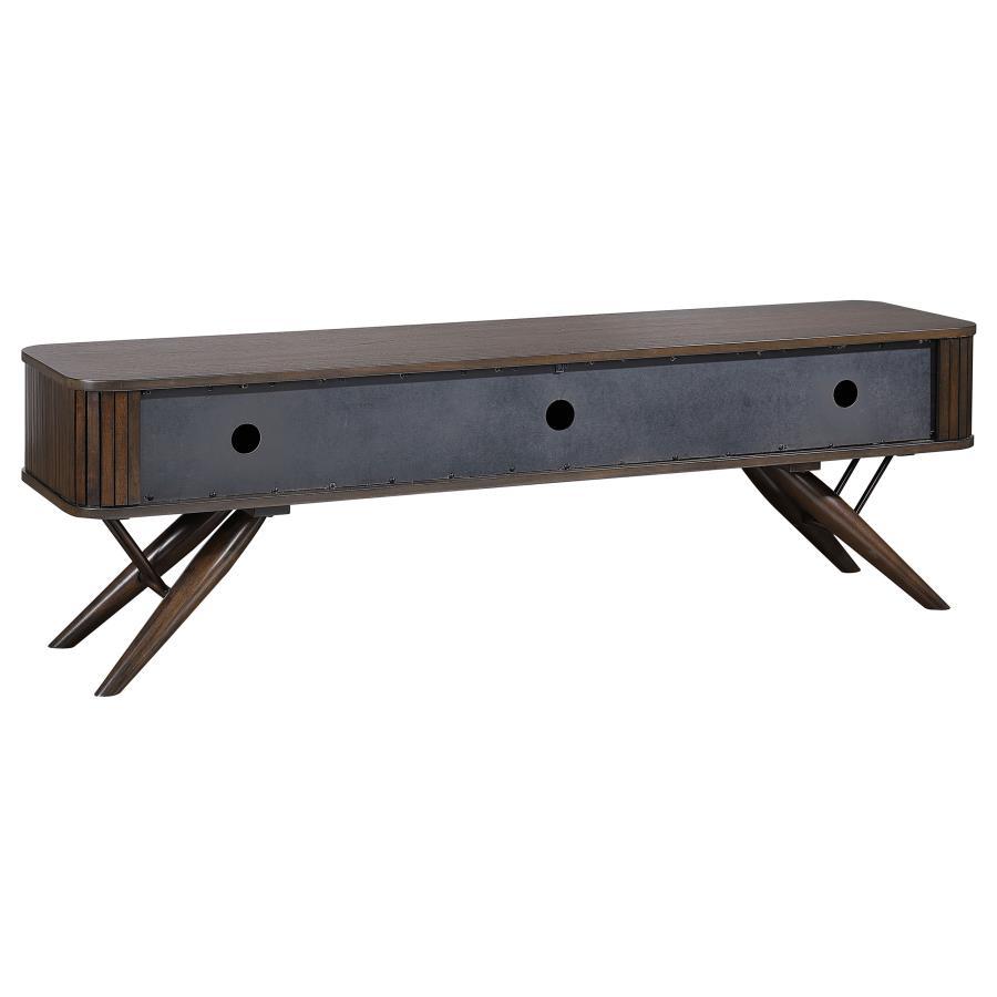 Valna - Wood TV Stand With Sliding Doors - Walnut by Coaster Fine Furniture | Bel Furniture
