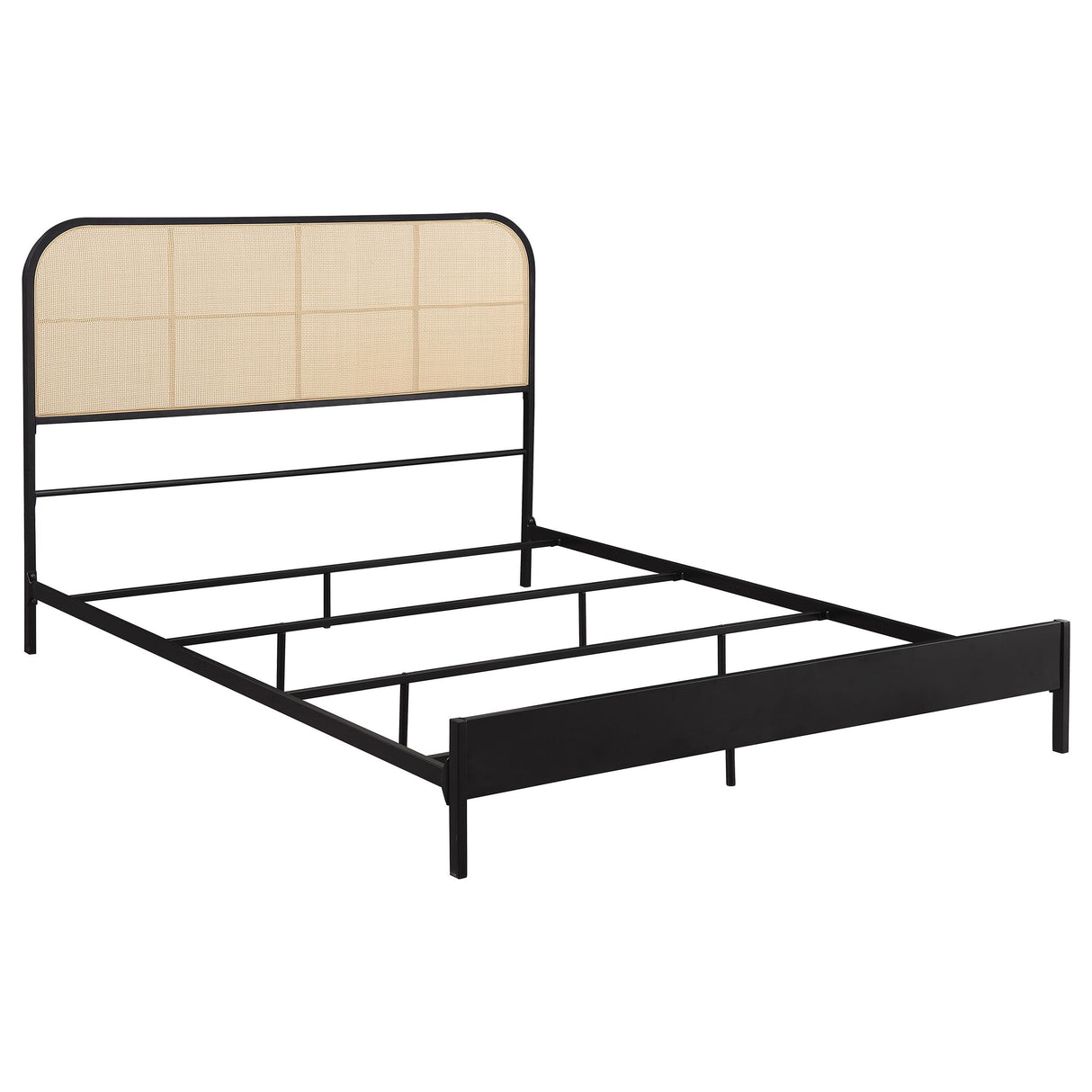 Amherst - Radio Weave Rattan Metal Bed Black Queen by Coaster Fine Furniture | Bel Furniture