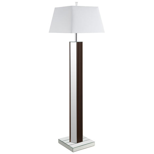Elena - Square Tapered Mirrored Lamp Dark Brown Table Lamps by Coaster Fine Furniture | Bel Furniture