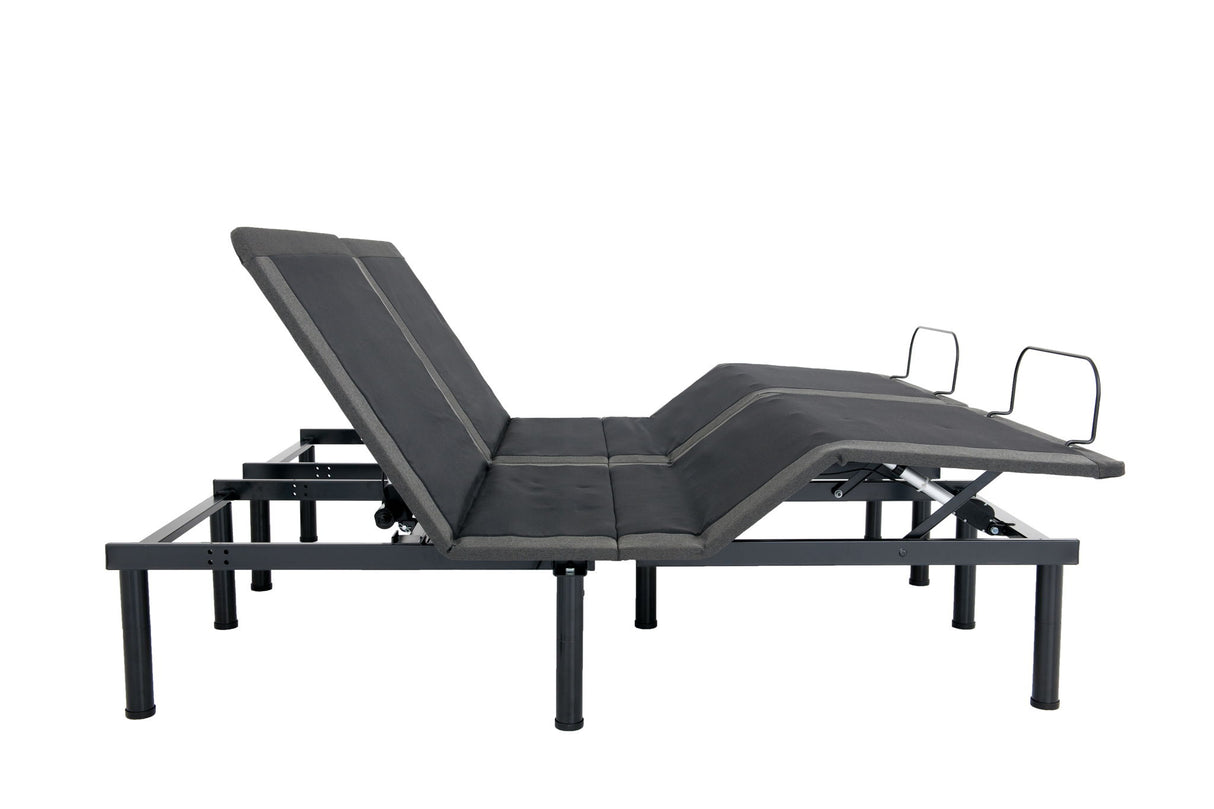 Refresh - 12" King Size Flex Head Latex Foam Hybrid Mattress And Adjustable Base Bundle - Blue