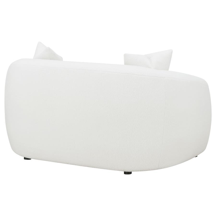 Isabella - Faux Sheepskin Upholstered Loveseat Natural - Ivory by CoasterElevations | Bel Furniture