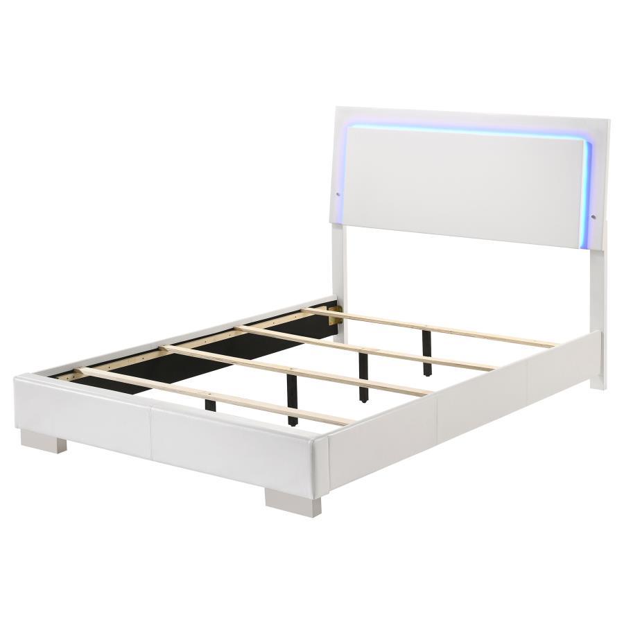 Felicity - Wood LED Panel Bed by CoasterEssence | Bel Furniture