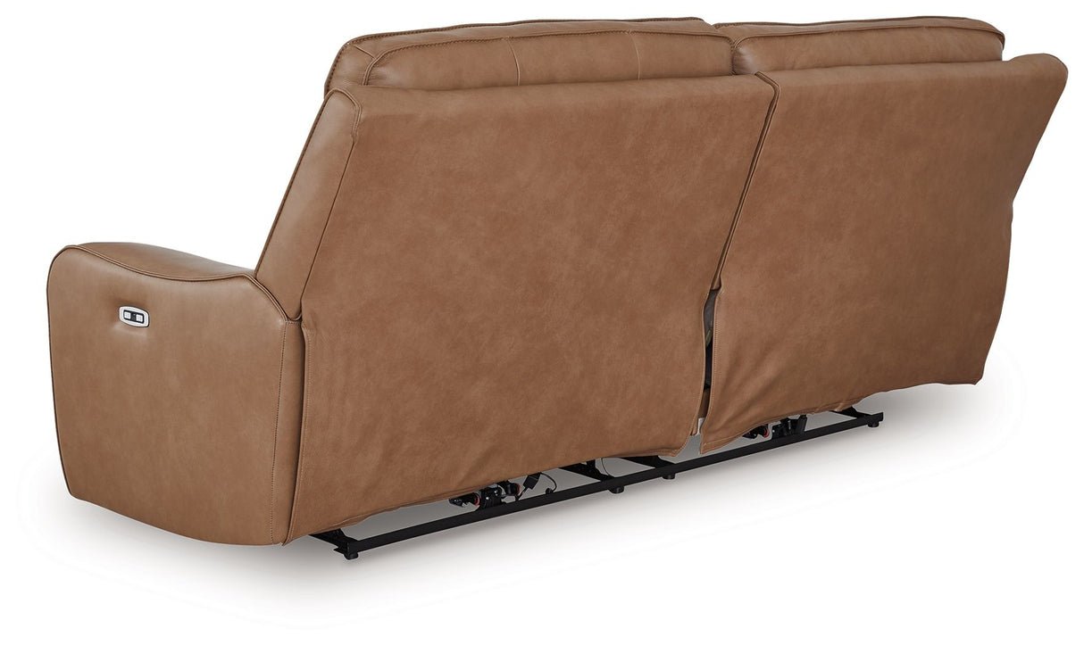 DeepWakes - Caramel - 2 Seat Power Reclining Sofa Adjustable Headrest by Signature Design by Ashley® | Bel Furniture