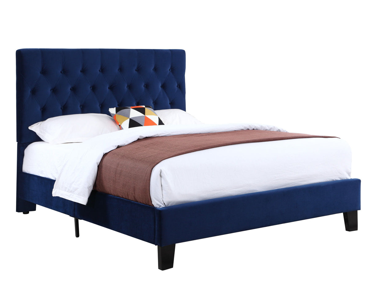 Luma - Queen Upholstered Bed - Blue by Wallace & Bay | Bel Furniture