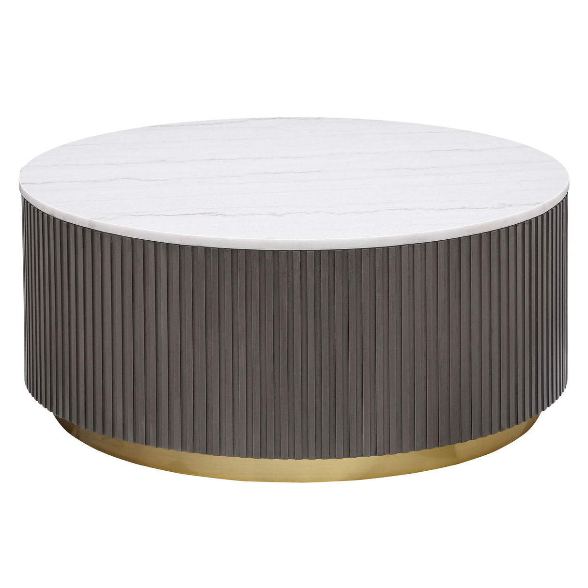 Jason - Round Marble Top Table White Coffee Tables by CoasterEveryday | Bel Furniture