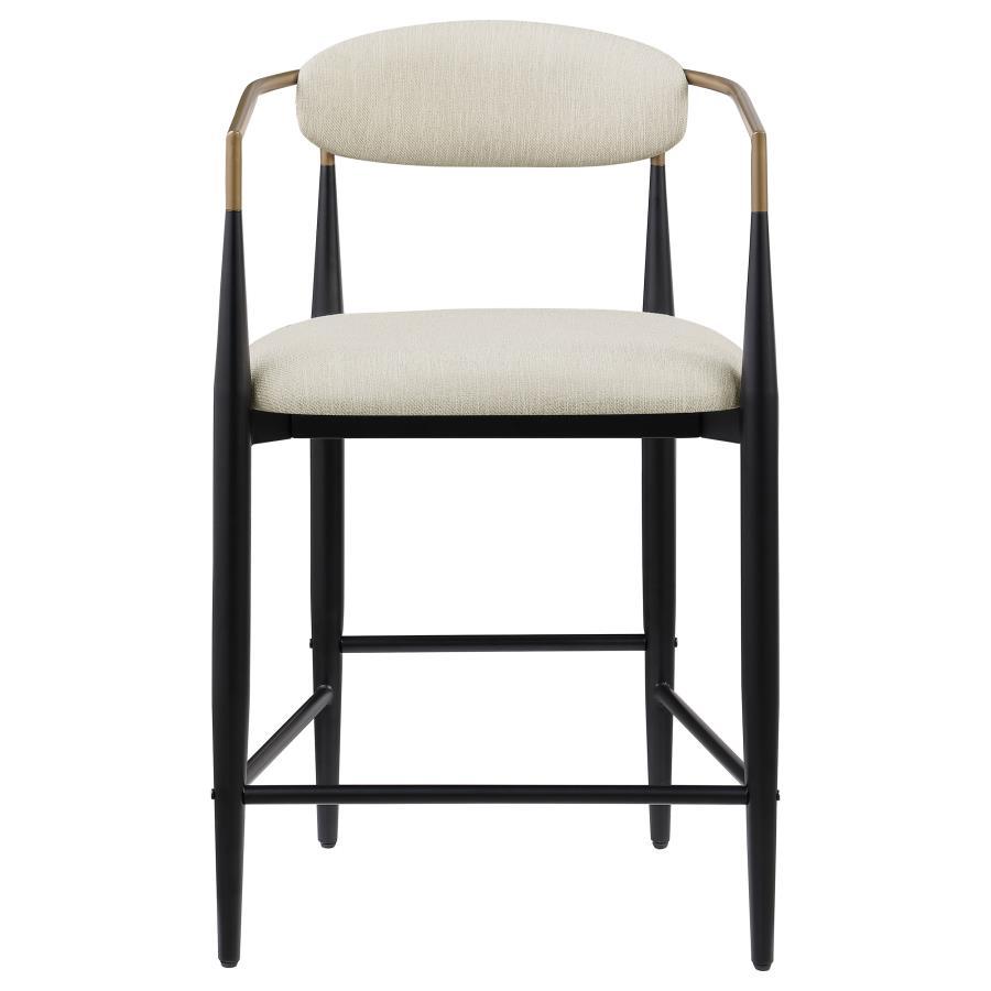Tina - Metal Counter Height Bar Stool With Upholstered Back And Seat (Set of 2) by Coaster Fine Furniture | Bel Furniture