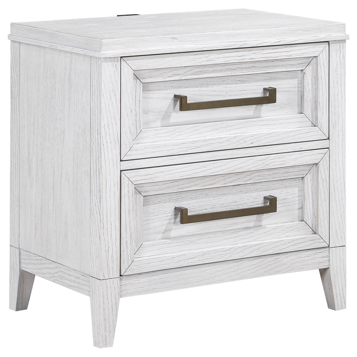 Marielle - 2-Drawer Nightstand Bedside Table - Distressed White by CoasterEveryday | Bel Furniture
