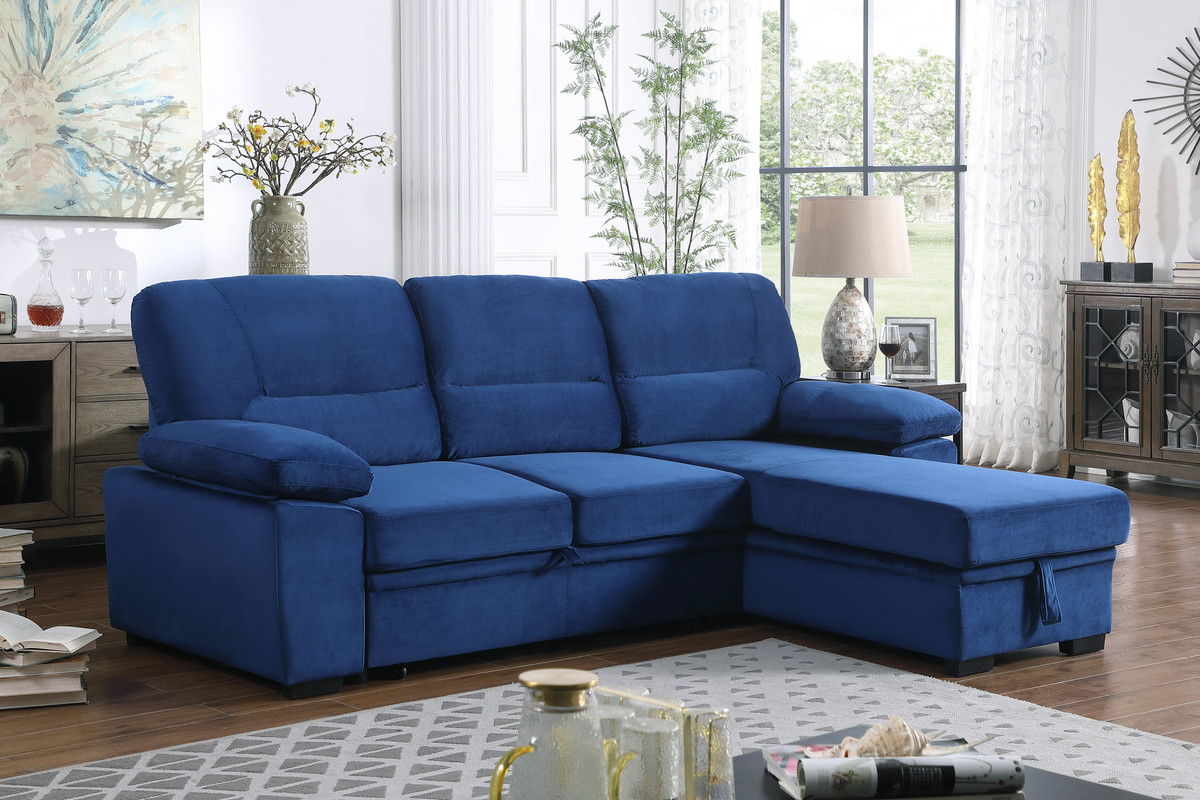 Kipling - Reversible Sleeper Sectional Sofa Chaise by Lilola Home | Bel Furniture
