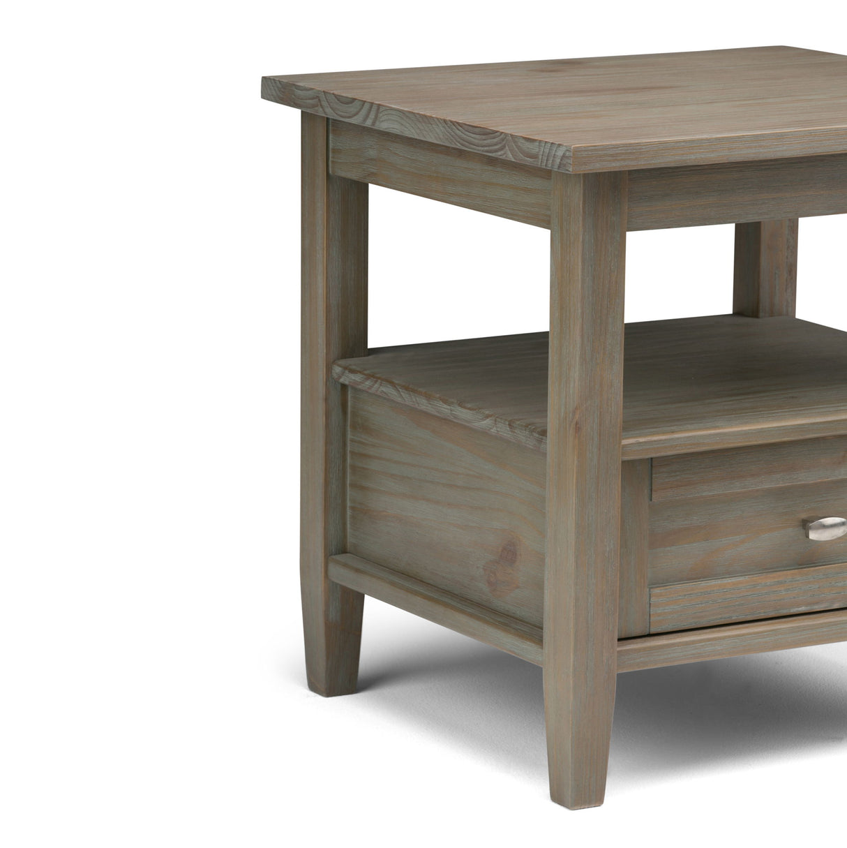 Warm Shaker - End Table - Distressed Gray by Simpli-Home | Bel Furniture