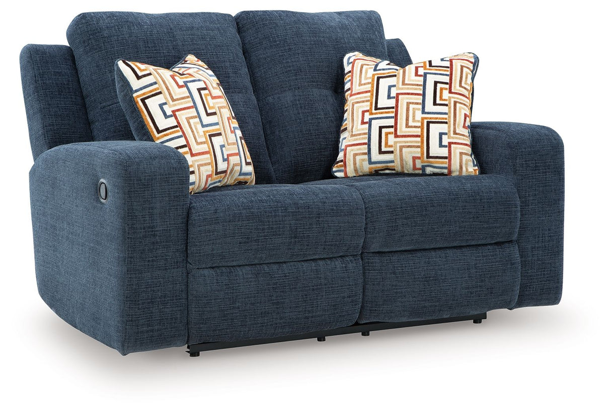 Danum - Reclining Loveseat Blue by Signature Design by Ashley® | Bel Furniture