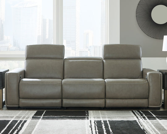 Correze - Power Reclining Sectional Gray 3 Pc. Power Reclining Sectional by Signature Design by Ashley® | Bel Furniture