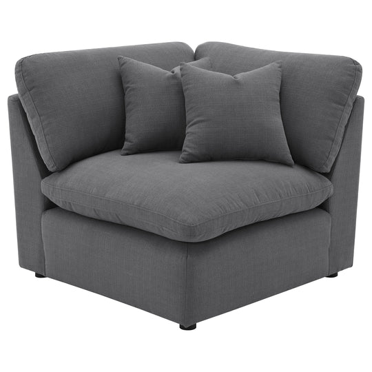 Hobson Upholstered Sectional Pieces Charcoal