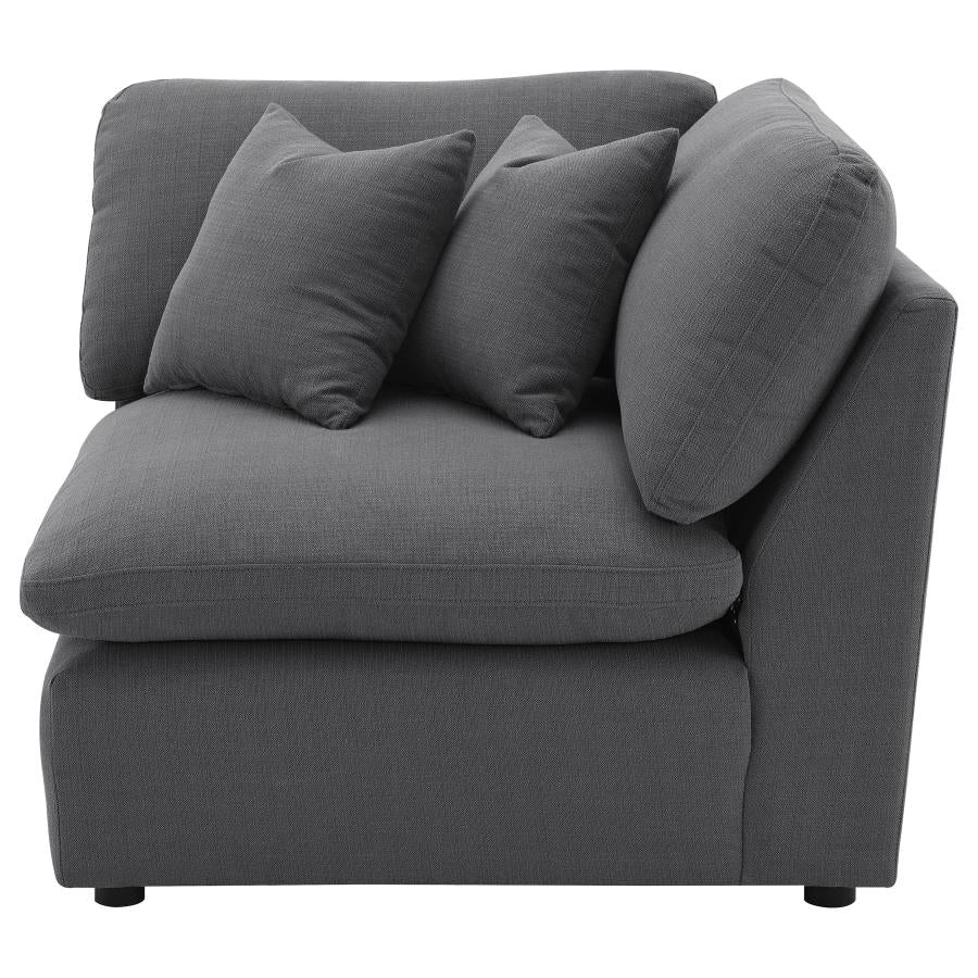 Hobson Upholstered Sectional Pieces Charcoal