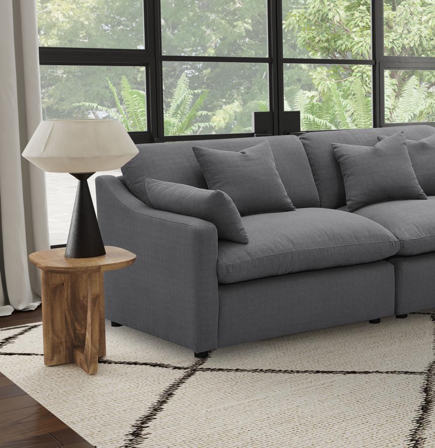 Hobson Upholstered Sectional Pieces Charcoal