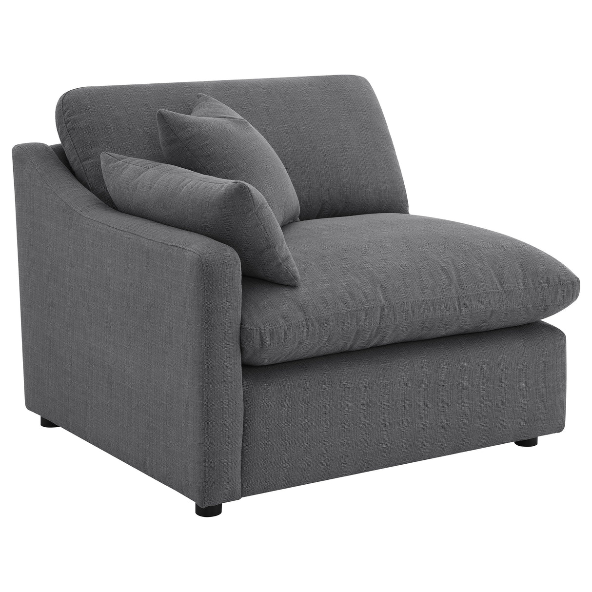 Hobson Upholstered Sectional Pieces Charcoal