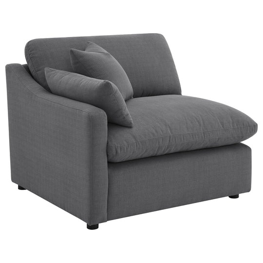 Hobson Upholstered Sectional Pieces Charcoal