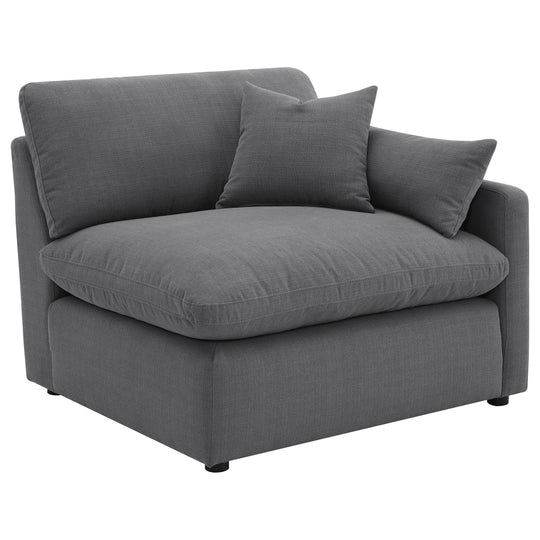 Hobson Upholstered Sectional Pieces Charcoal