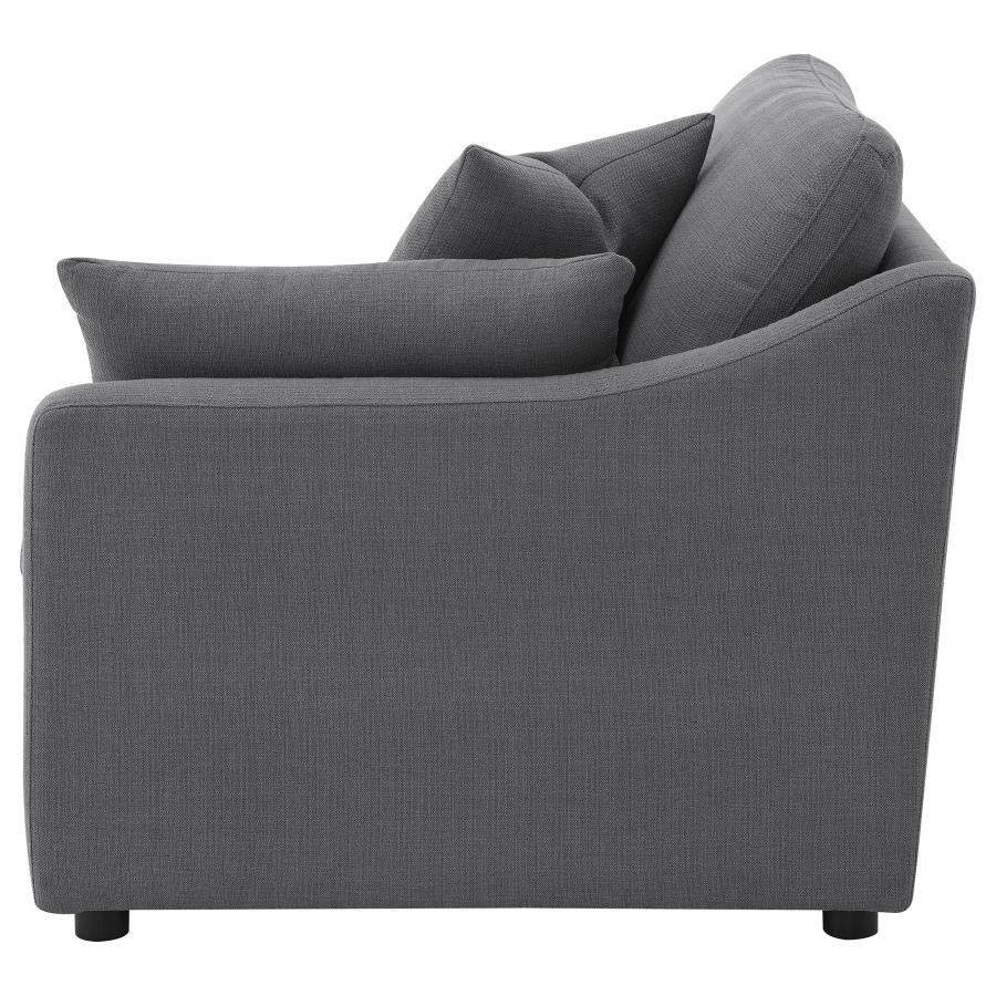 Hobson Upholstered Sectional Pieces Charcoal