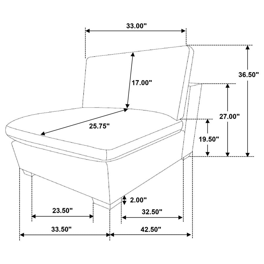 Lakeview - 5-Piece Upholstered Modular Sectional Sofa