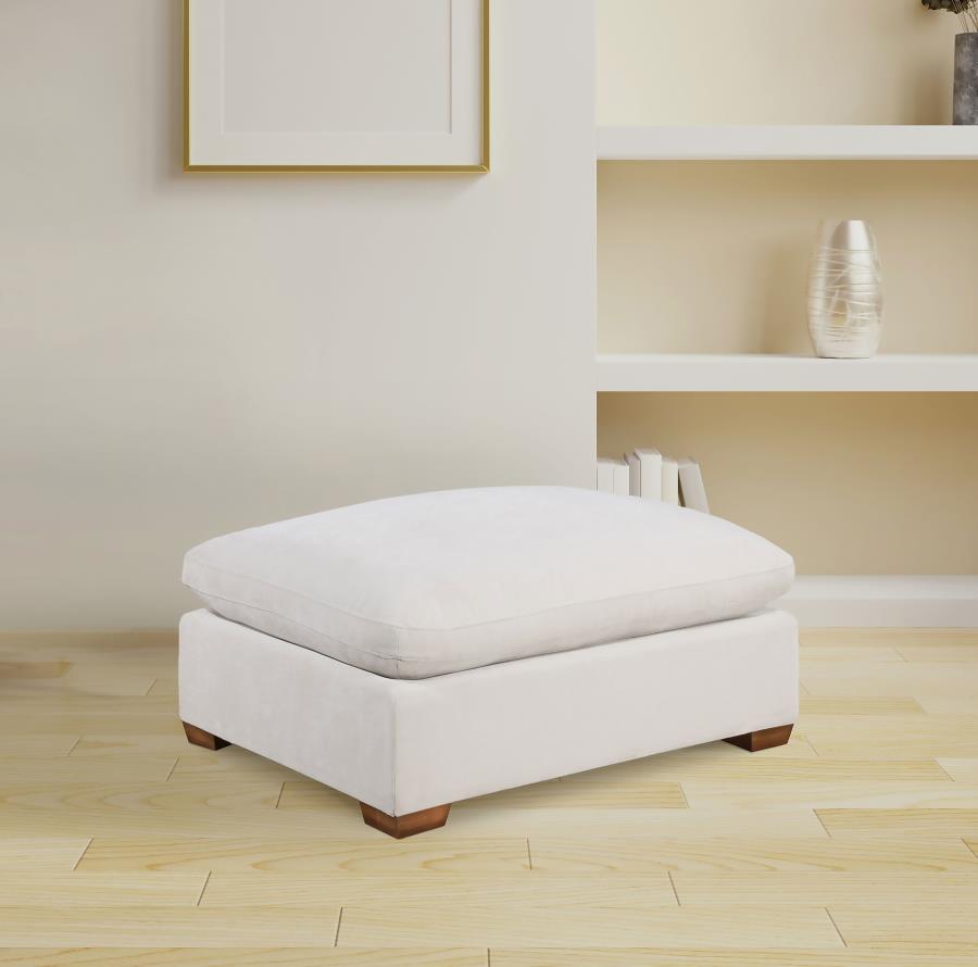 Lakeview Rectangular Upholstered Ottoman Ivory