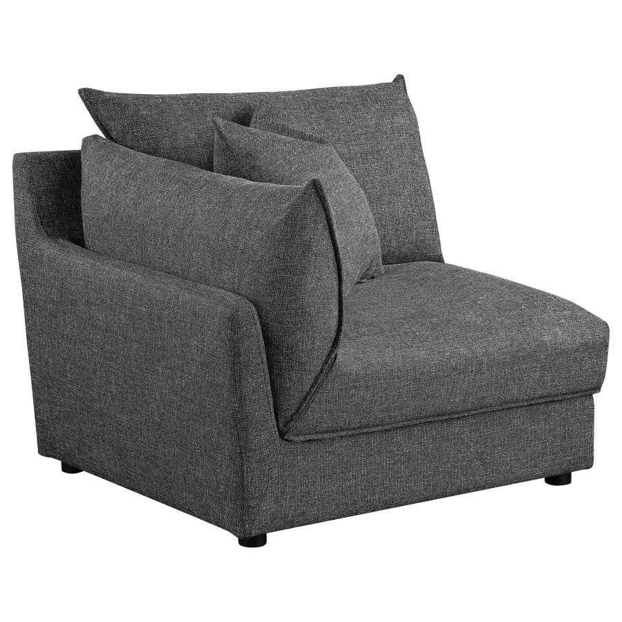 Sasha Upholstered Corner / LAF / RAF Chair Barely Black