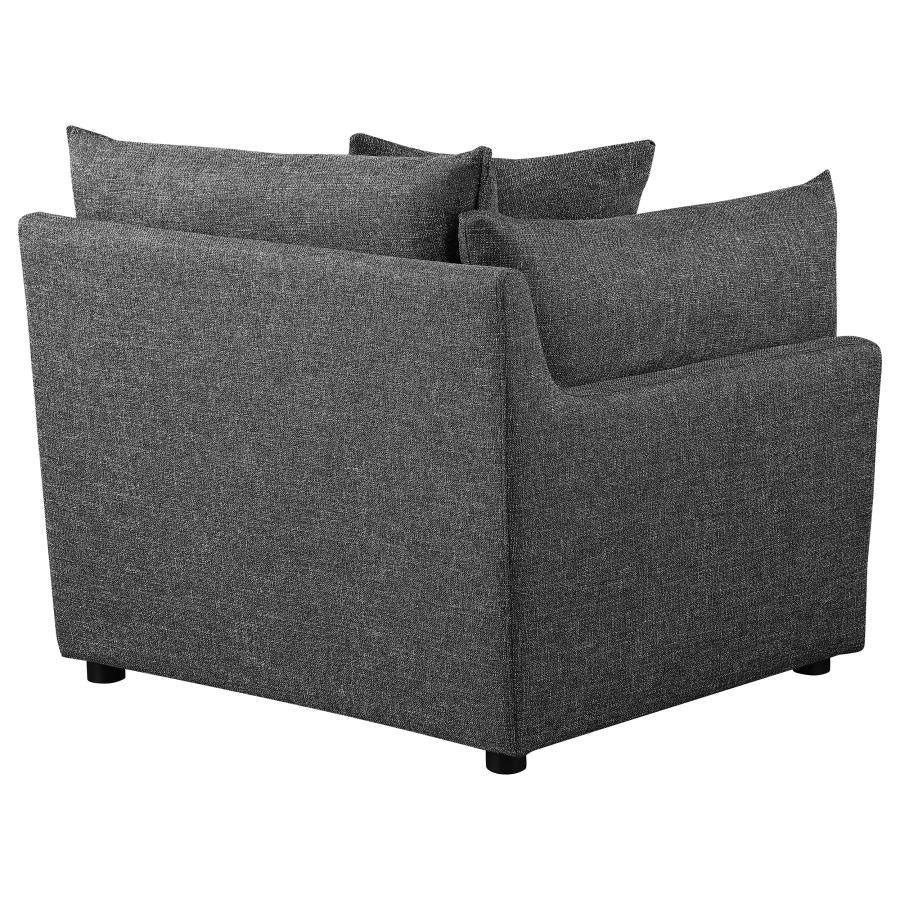 Sasha Upholstered Corner / LAF / RAF Chair Barely Black
