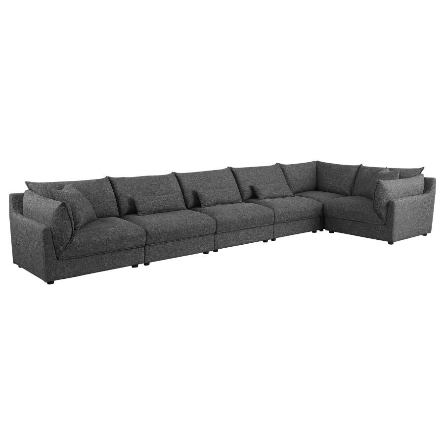 Sasha Upholstered Corner / LAF / RAF Chair Barely Black