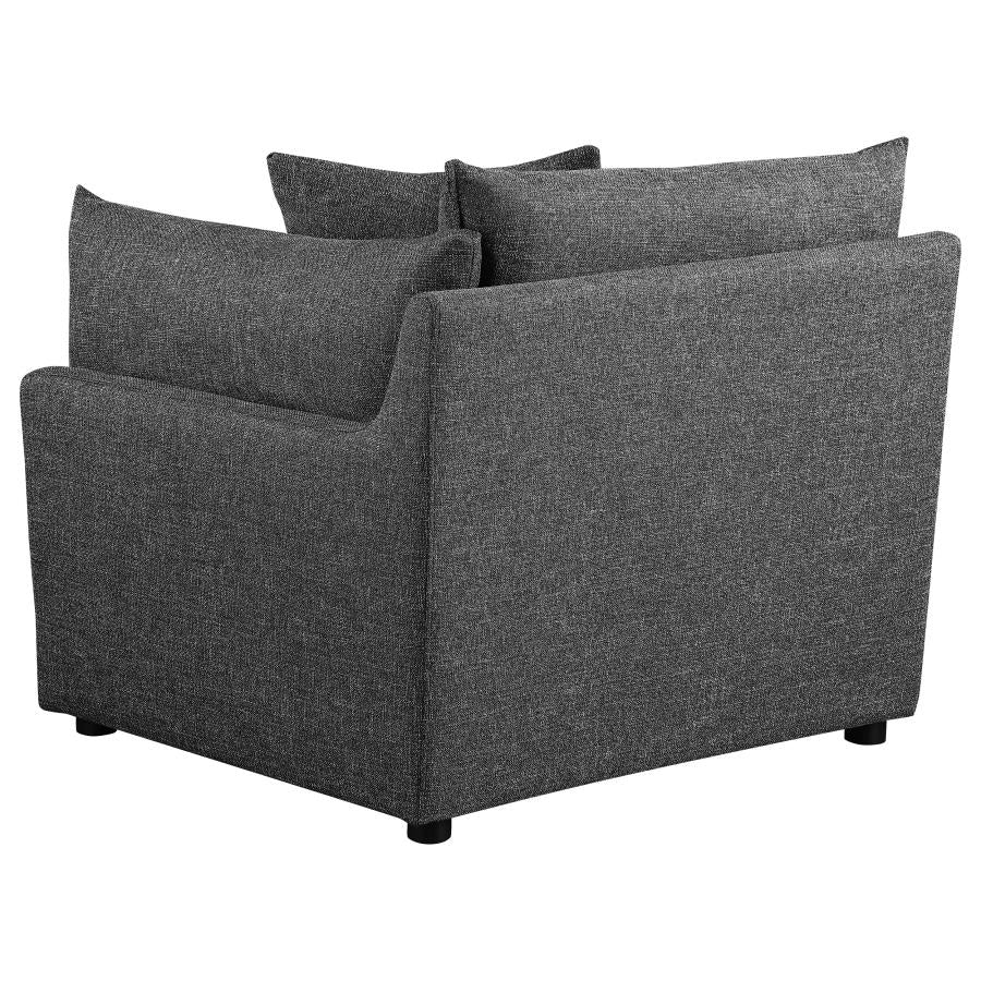 Sasha Upholstered Corner / LAF / RAF Chair Barely Black