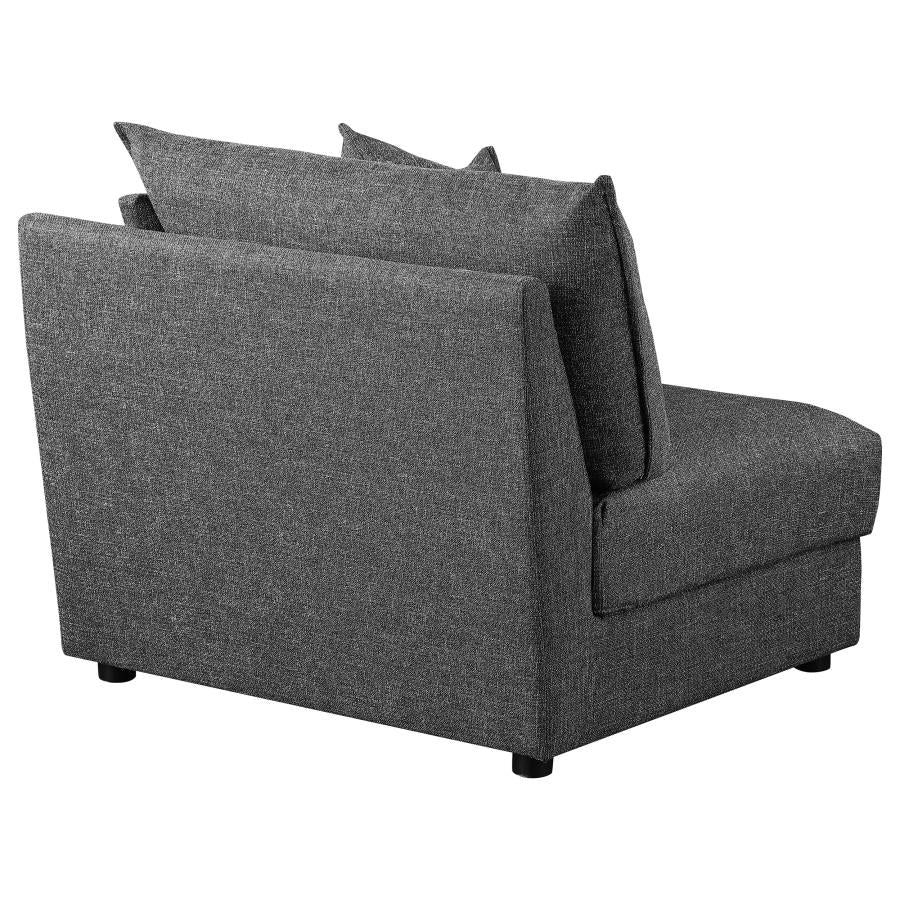 Sasha Upholstered Corner / LAF / RAF Chair Barely Black