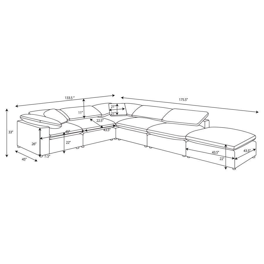 Raleigh - Boucle Upholstered Modular Sectional