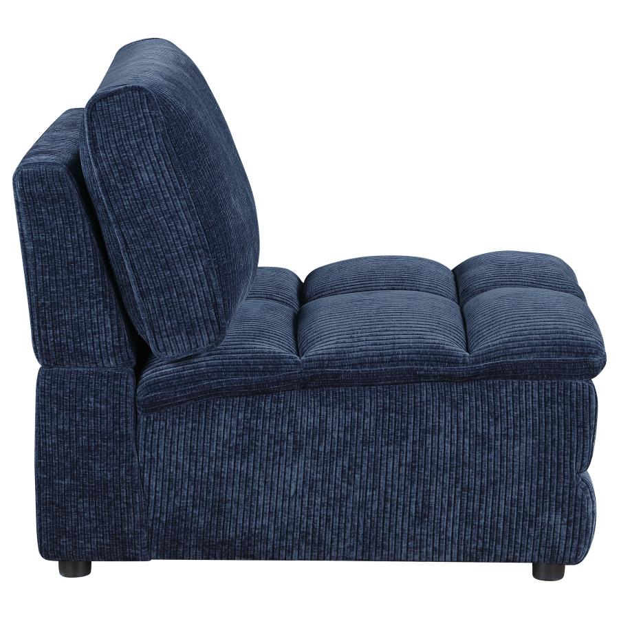 Atlantic Corduroy Upholstered Chair Blue