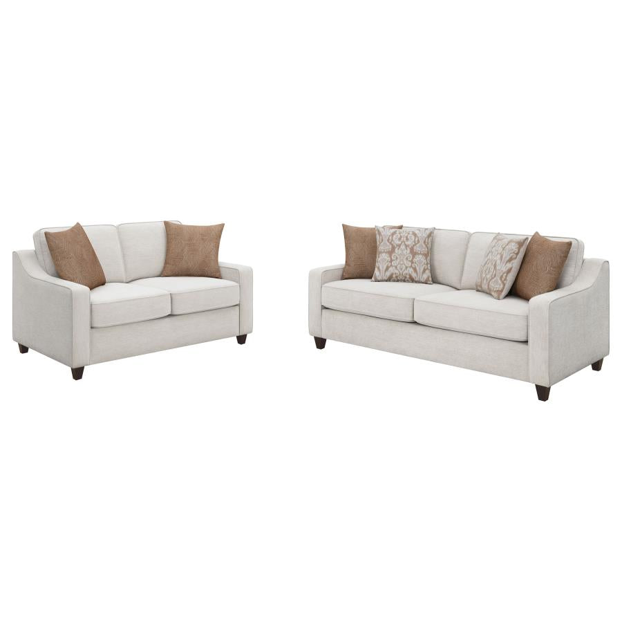 Christine - Upholstered Sloped Arm Sofa Set