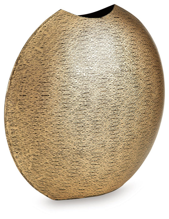 Iansboro - Vase Gold 16''W x 6''D x 15''H by Signature Design by Ashley® | Bel Furniture